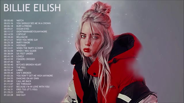 [图]「Billie Eilish」 超好听歌单，超过30首，最近迷上这个小仙女，喜欢就收藏吧！