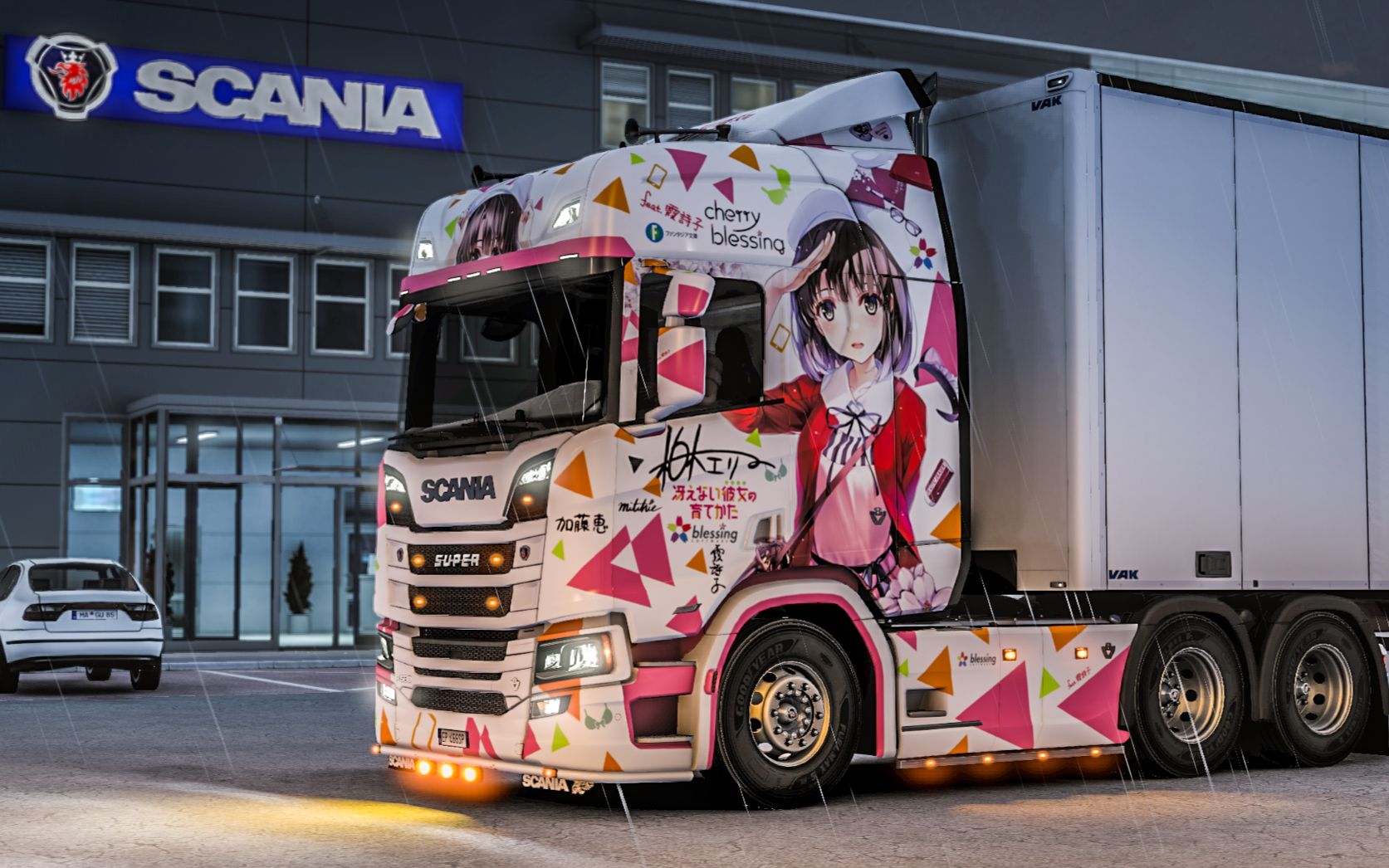 欧卡2斯堪尼亚r加藤惠痛车涂装