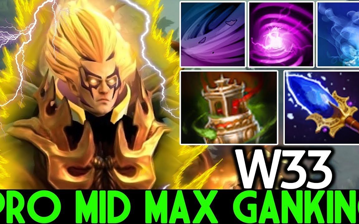 【dota2】w33&卡尔 23杀14助攻 极限操作什么的都是家常便饭罢了!