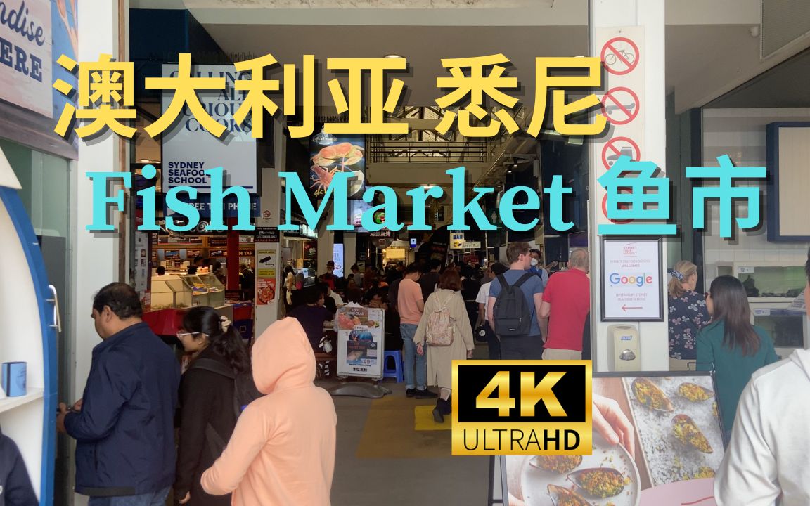 【4k walk】澳大利亚悉尼-鱼市场fish market|australia sydney 2023