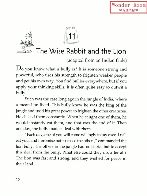 [图]6-11 The Wise Rabbit and the Lion