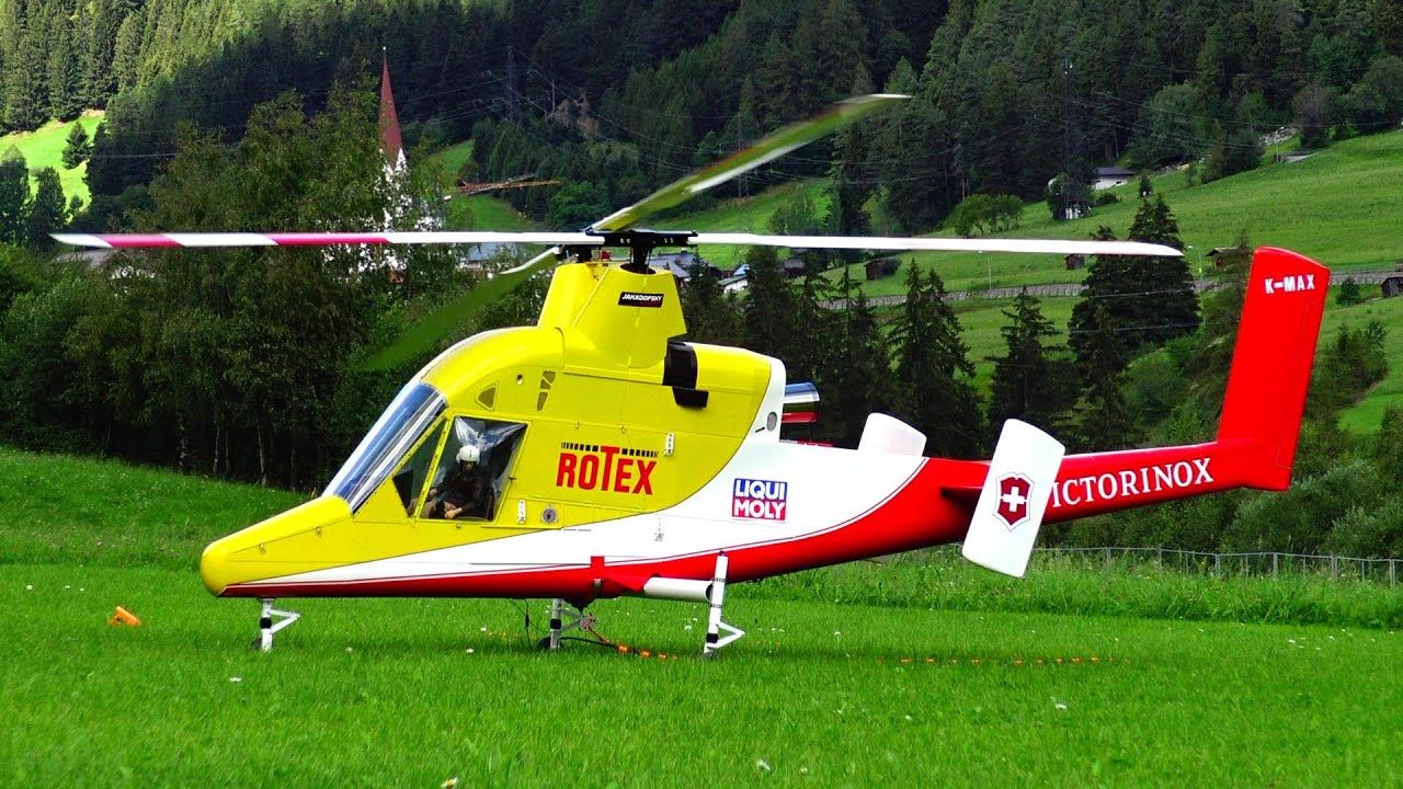 【rc】卡曼 kmax k-1200交叉双旋翼式直升机航模飞行