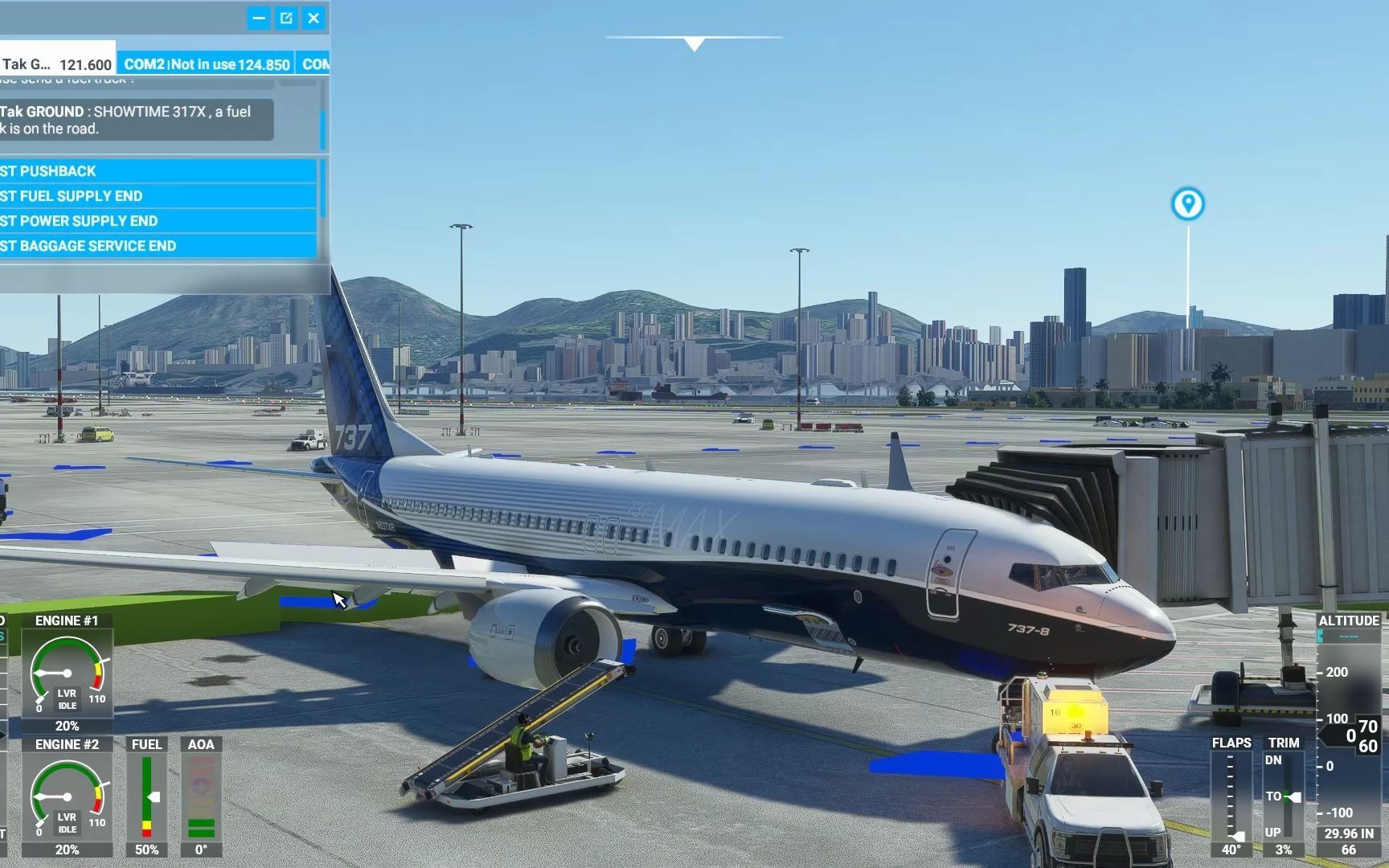【微软模拟飞行2020】波音737max-8启德机场地勤演示
