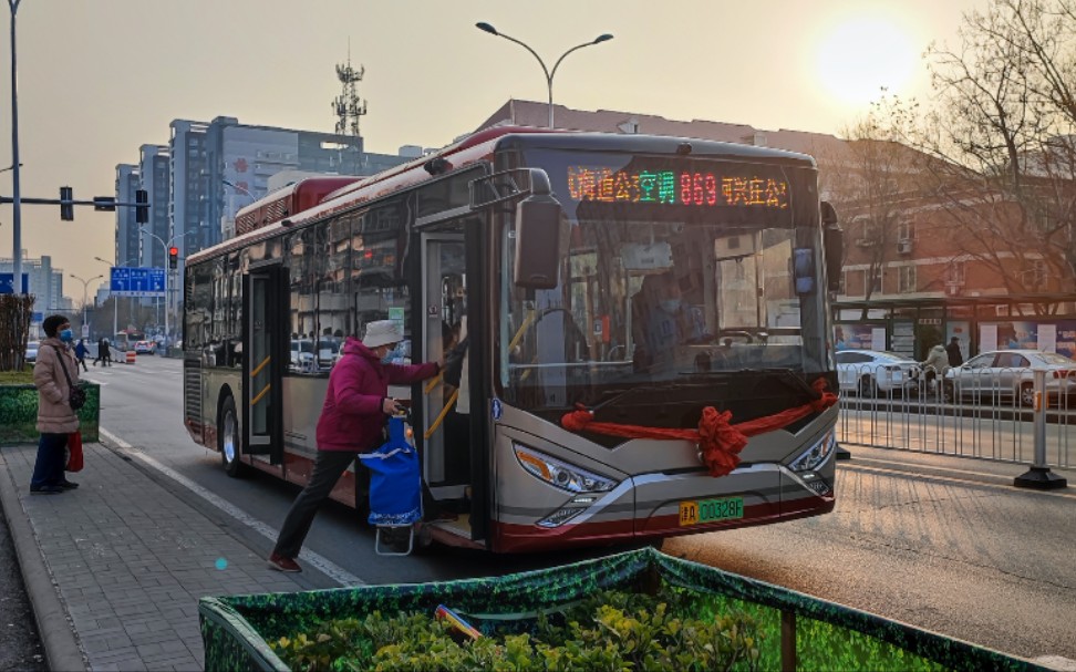 天津公交869路 tjr6105chevbt1 何兴庄公交站——航海道公交站 全程原