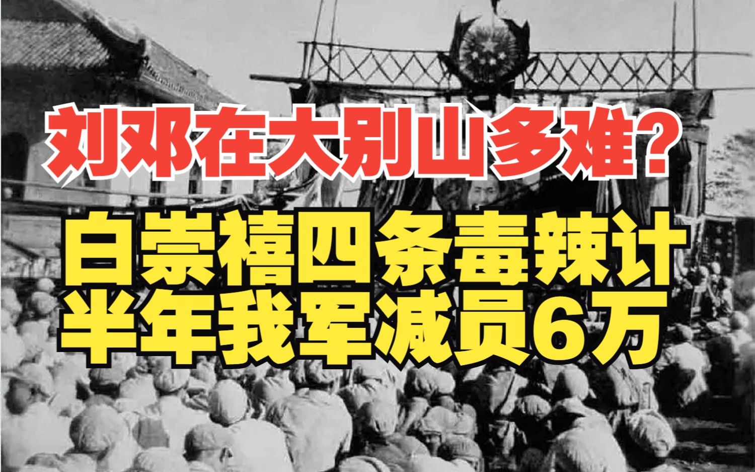 刘邓在大别山多难?白崇禧四条毒辣计,半年我军减员6万哔哩哔哩bilibili