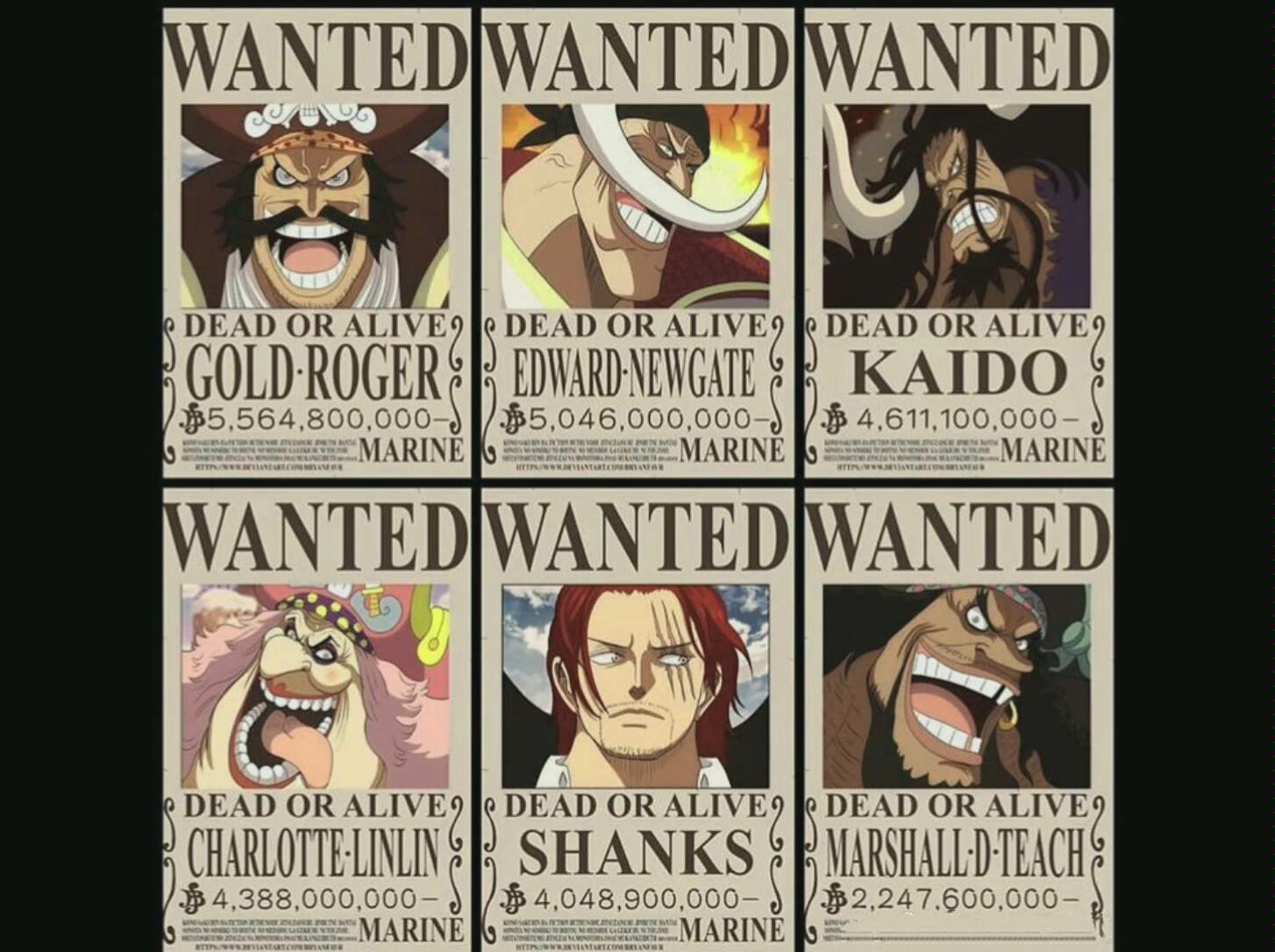 海贼王#海贼王 角色悬赏金额 总排行(2019年9月27日更新!