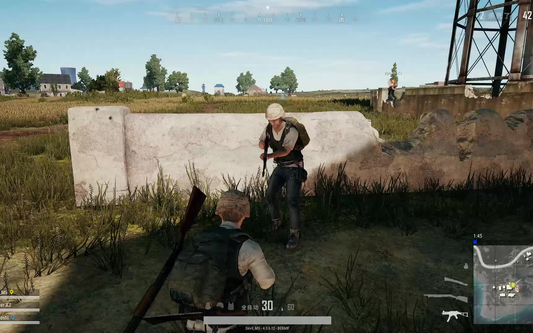 【绝地求生】对枪切出手雷也是没谁了