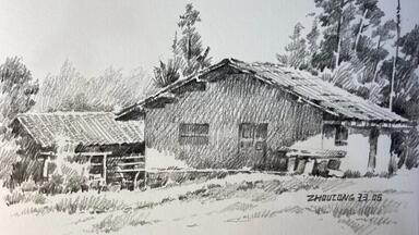 风景素描｜松树的画法_哔哩哔哩_bilibili