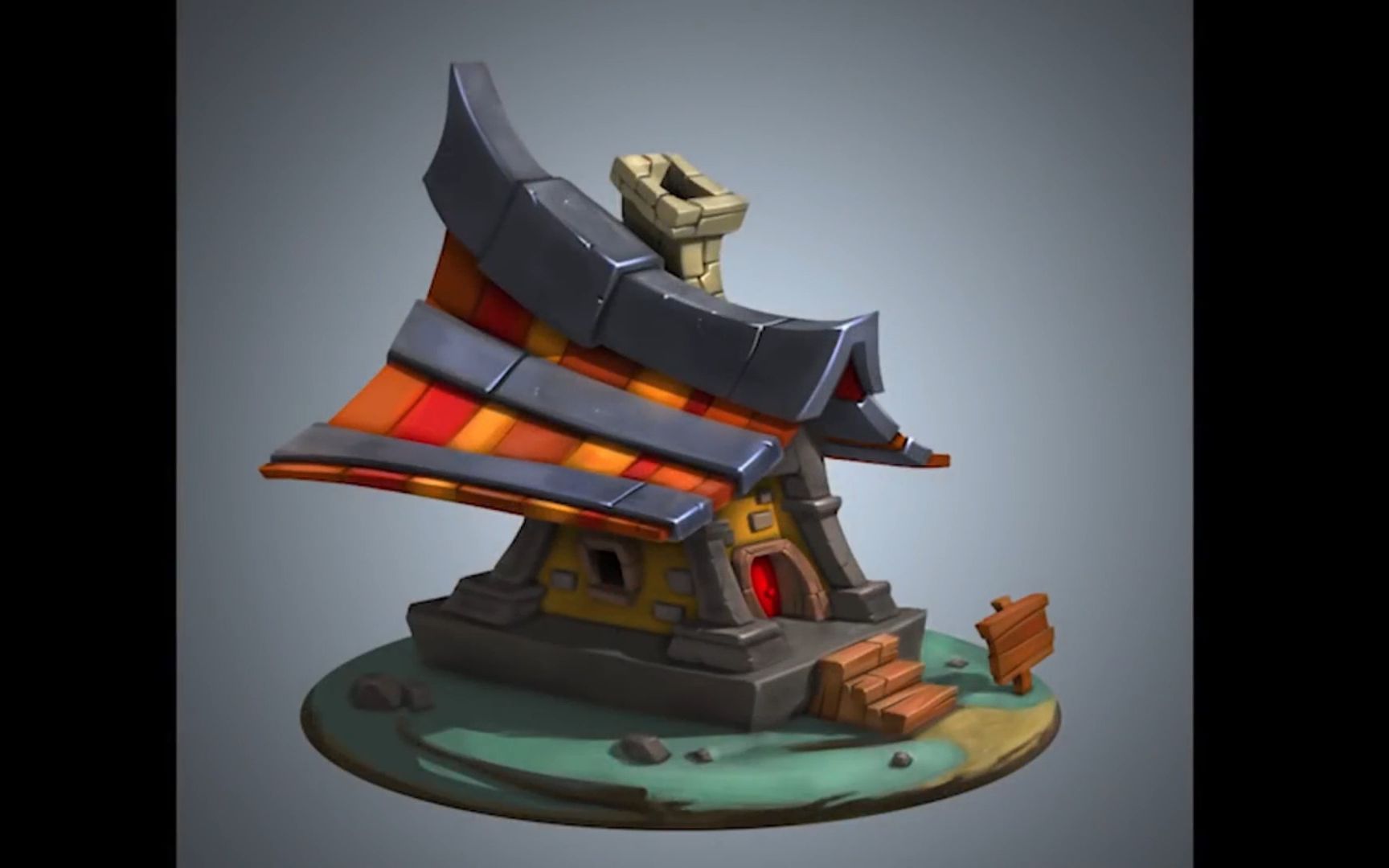 【游戏场景】小型房屋 - 绘画过程