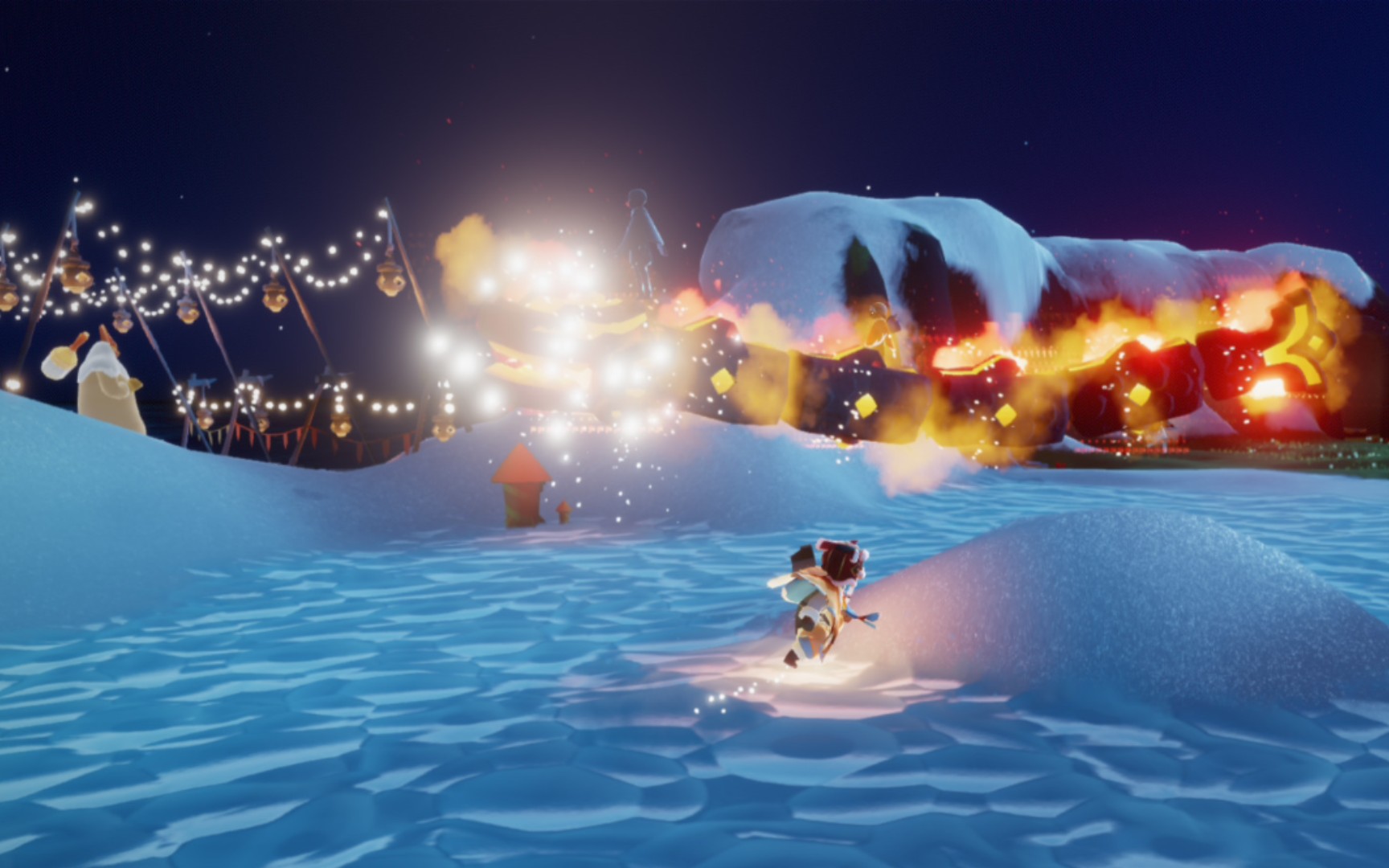 【光遇】国际服春之日遇境火龙带来烟花~点燃可获大量烛火