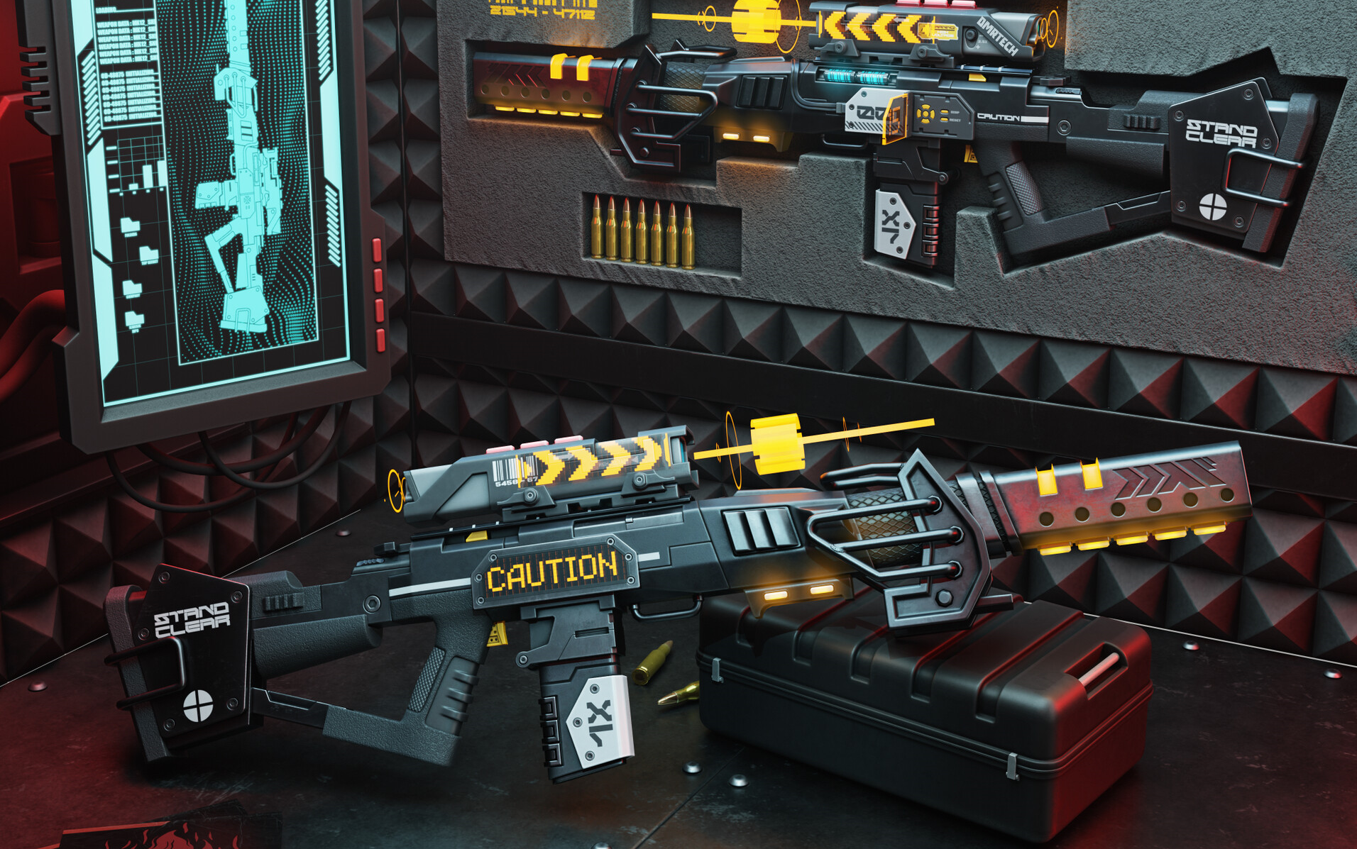 3dmax科幻枪械道具建模全流程!超详细讲解,手把手带你从零开始学建模!