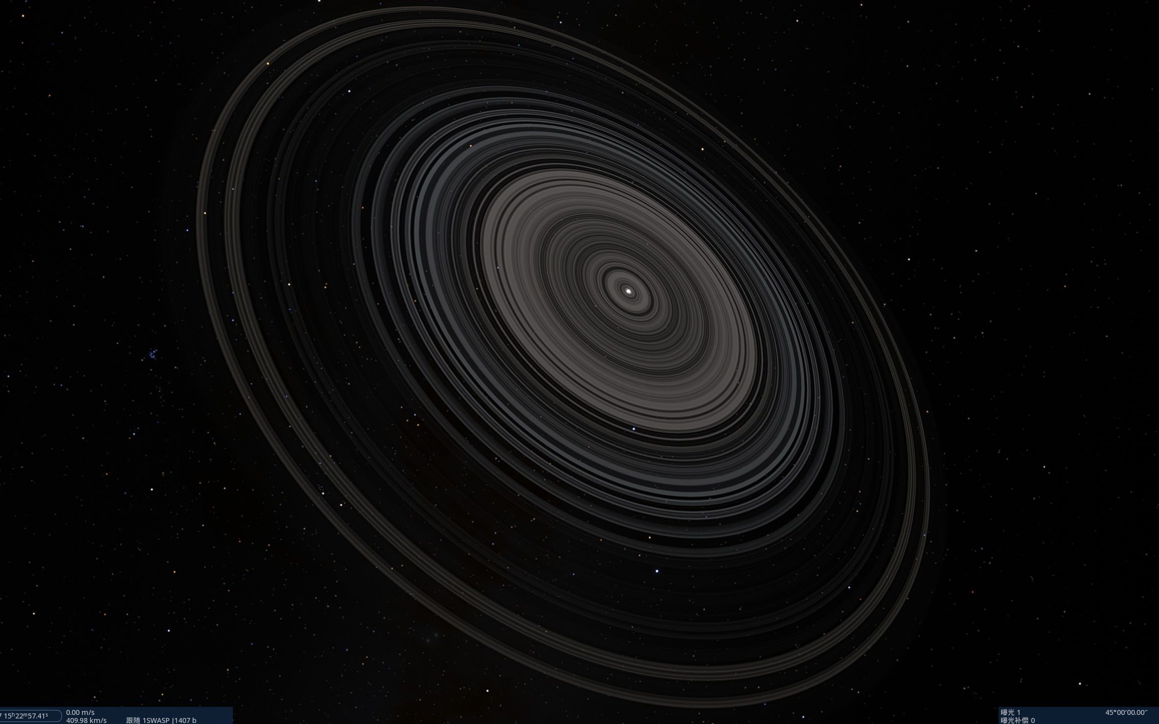 【space engine】拥有巨大光环的超级土星j1407b