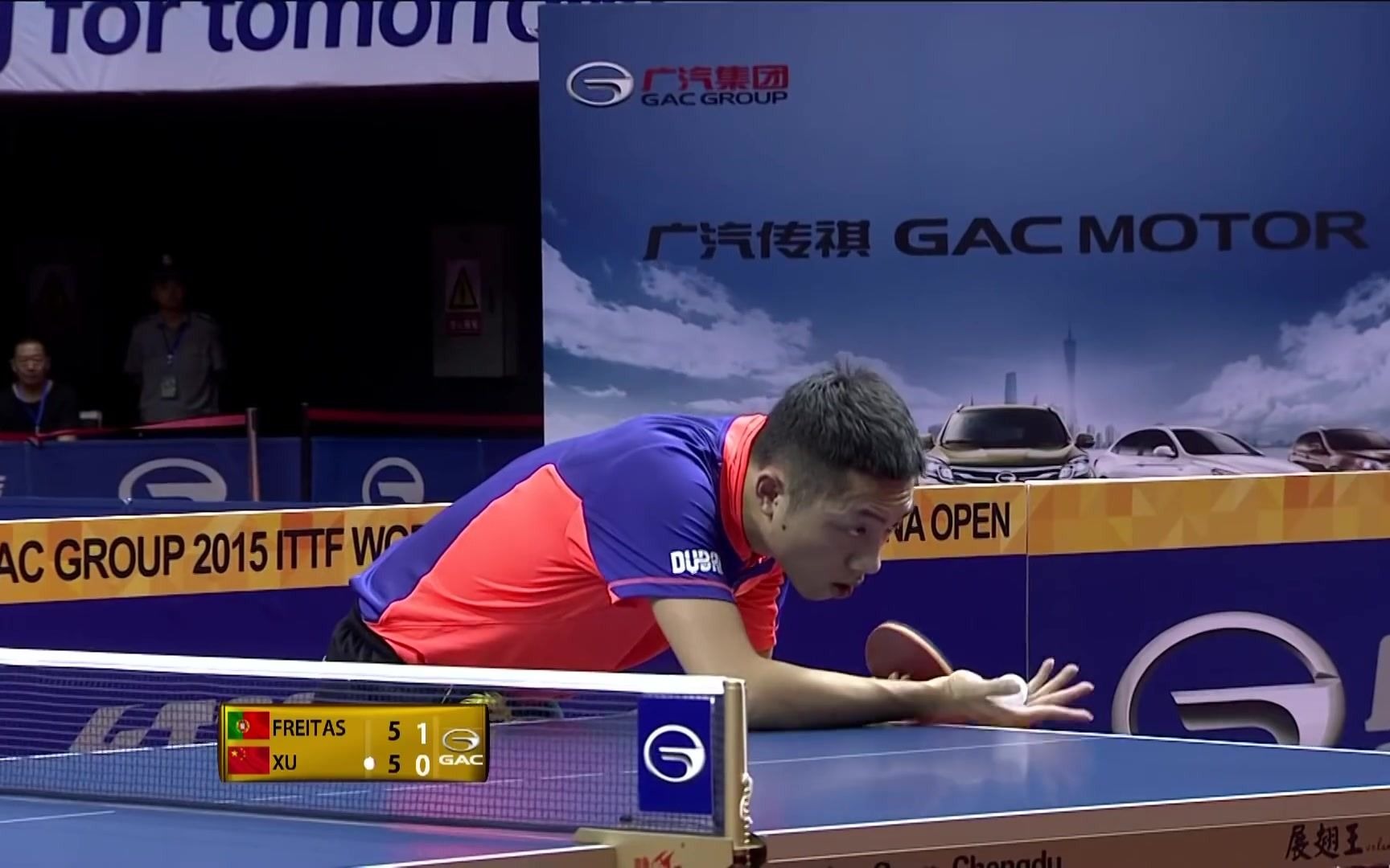 [图]1080P 无水印 2015中国公开赛 许昕正手拧出处 2015 China Open MS-QF Marcos Freitas - Xu Xin