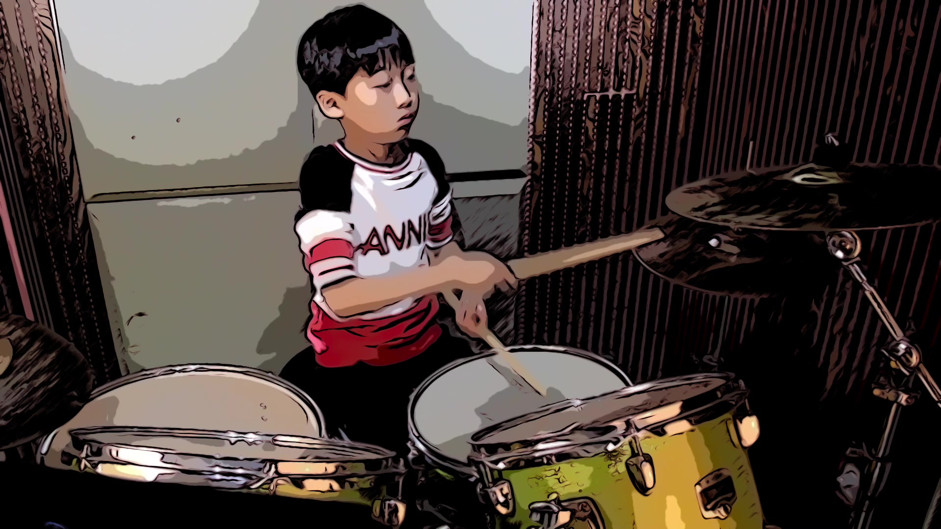 森迪琴行学员楠楠架子鼓演奏21guns