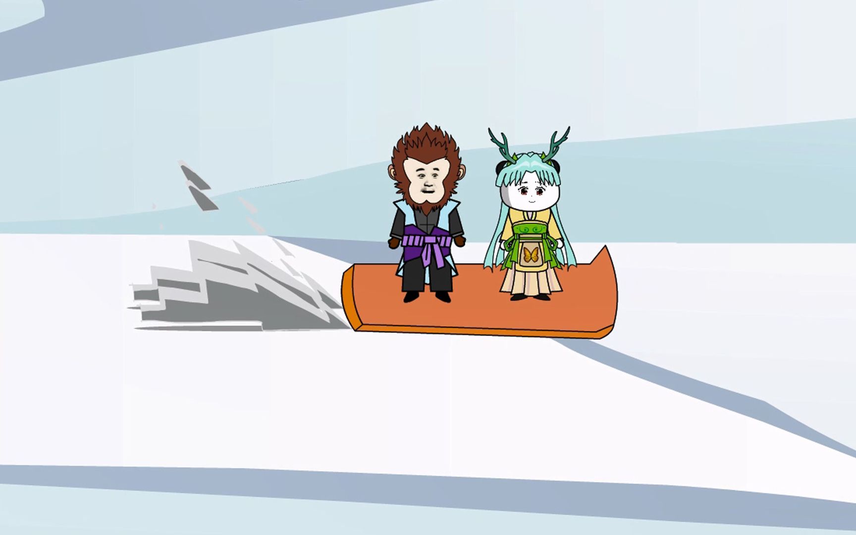 花果山突然冰雪封冻,石猴初遇小龙女,猴群开始寻觅过冬食物