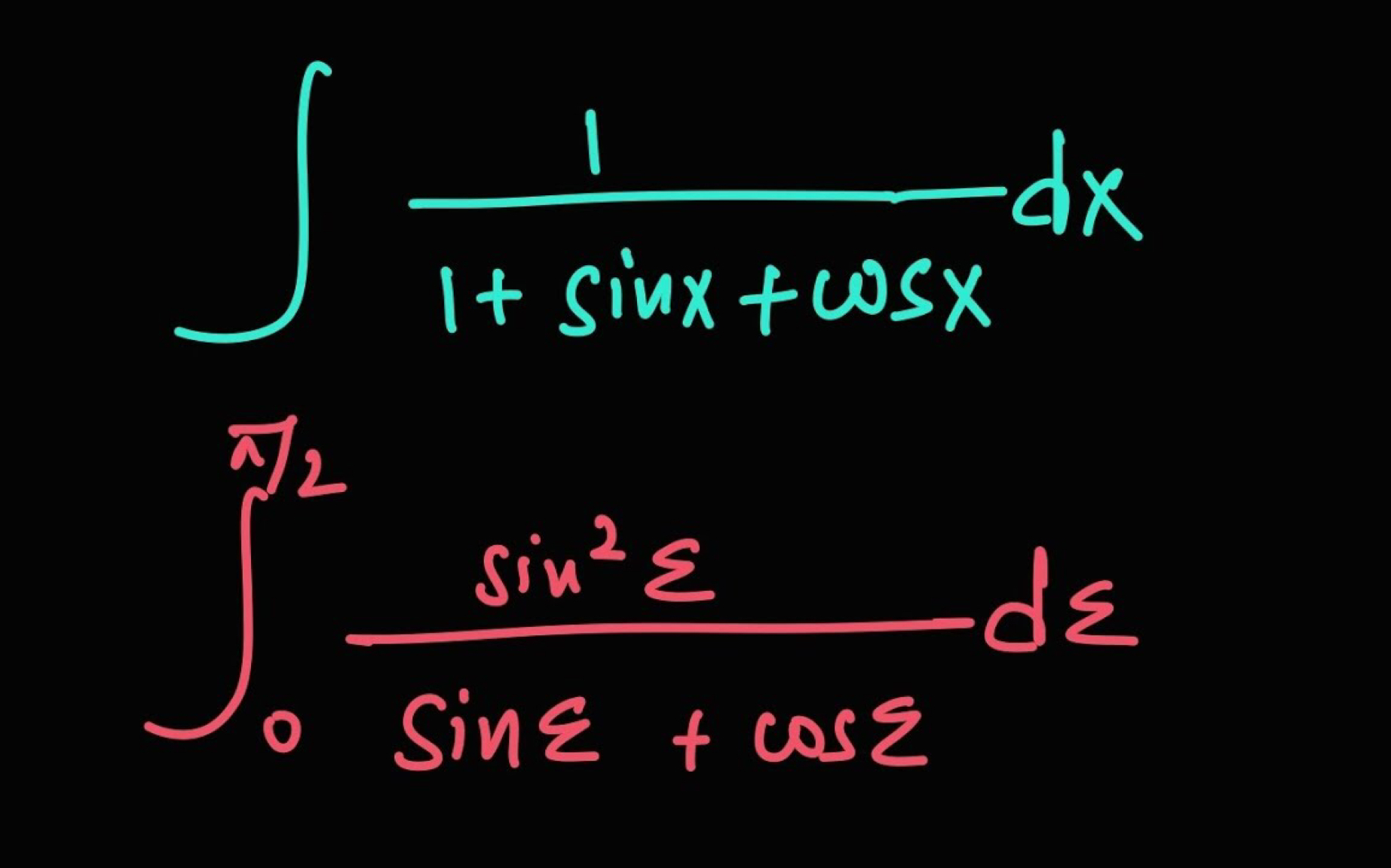 【maths 505】魏尔斯特拉斯代换(半角换元):怪异,强大并且很难发音的