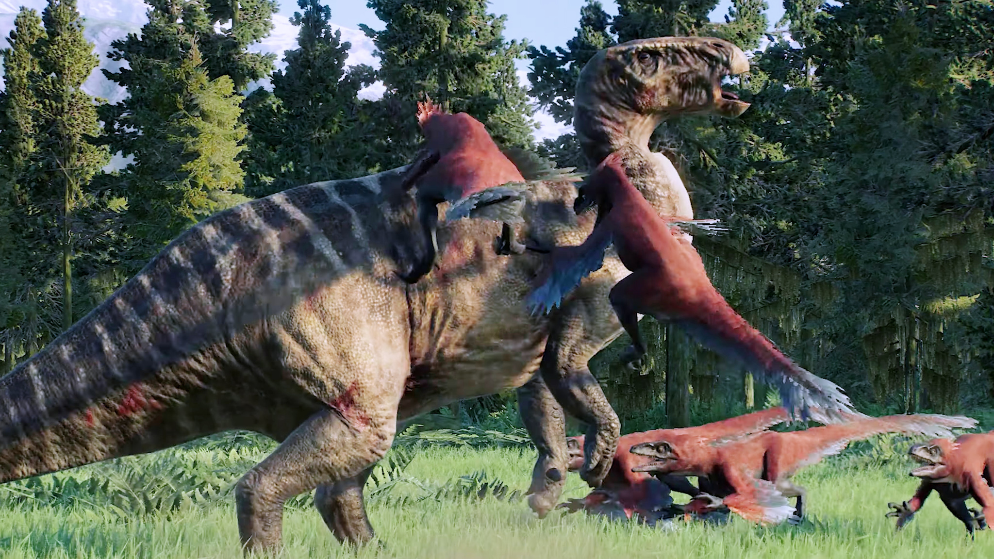 禽龙 vs 火盗龙,在 biosyn 基因公司 ~ 侏罗纪世界进化 2 代