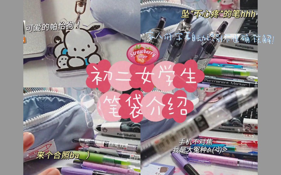 笔袋介绍|What's in my pencilcase?|碎碎念介绍|初二女生的文具介绍哔哩哔哩bilibili