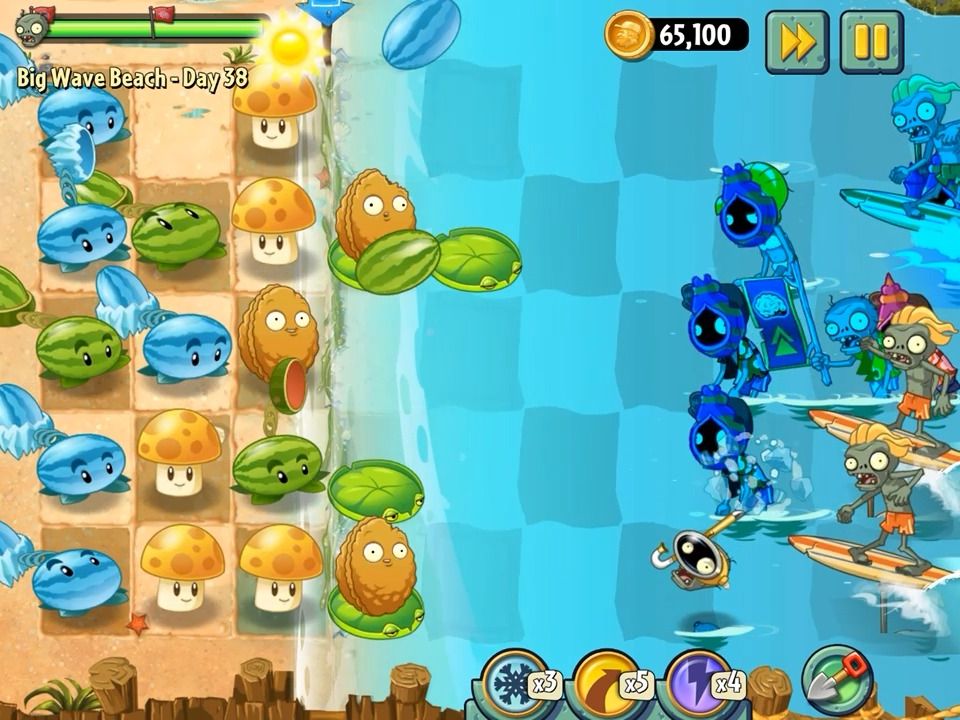 【植物大战僵尸2返茂版 pvz 2: reflourished】双禁通关巨浪沙滩拓展