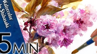 水彩 春天来了 韩国水彩画 水彩技法 绘画过程 哔哩哔哩 つロ干杯 Bilibili