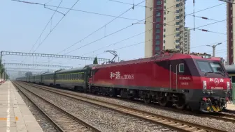 【铁路迷】Z49次涿州站过站，大车友好鸣笛