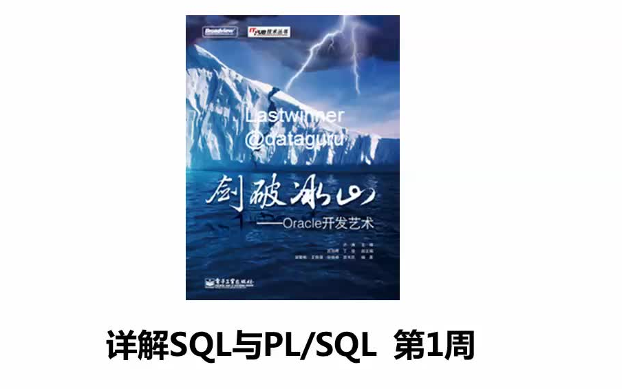 【炼数成金】详解SQL与PLSQL 18课哔哩哔哩bilibili