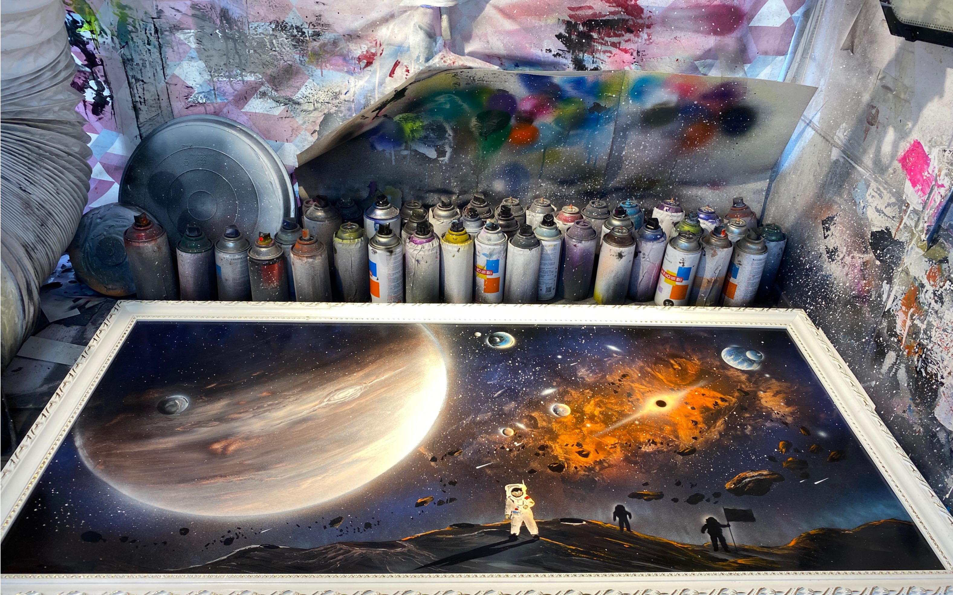 原创喷漆画艺术