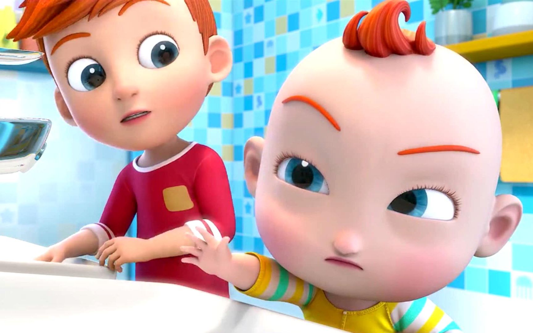 jojo成长日记:小宝贝赳赳学洗手 宝宝巴士游戏