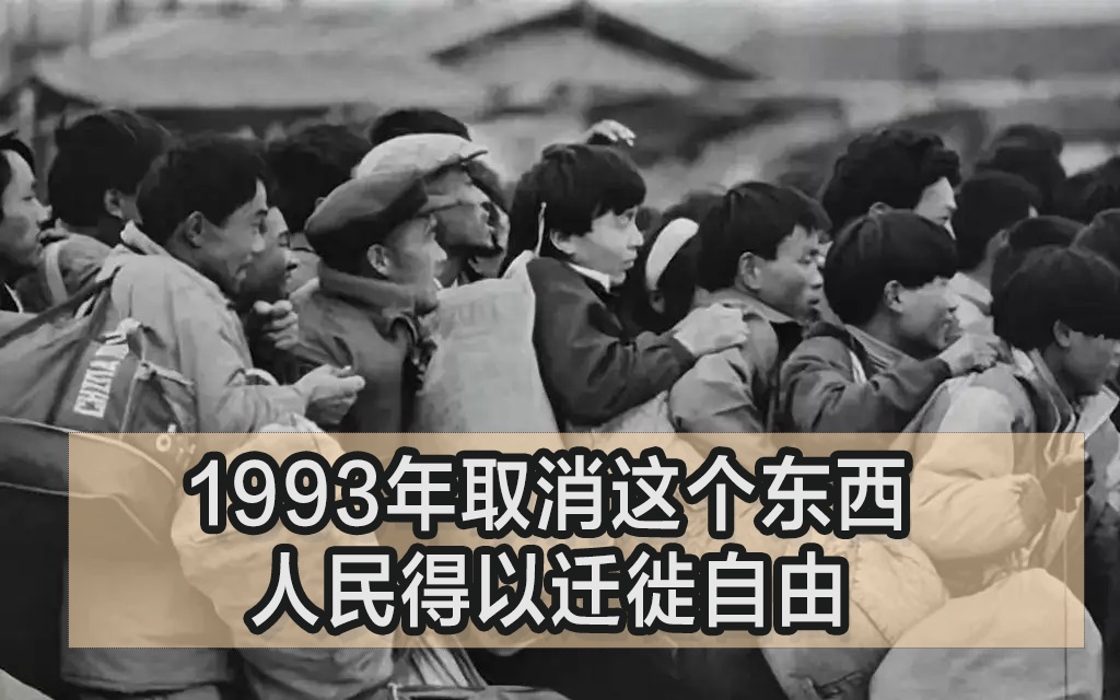 1993年废除这个东西,人民得以迁徙自由哔哩哔哩bilibili