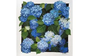 Скачать видео: 【丙烯画】【绘画教程】绣球花-hydrangea