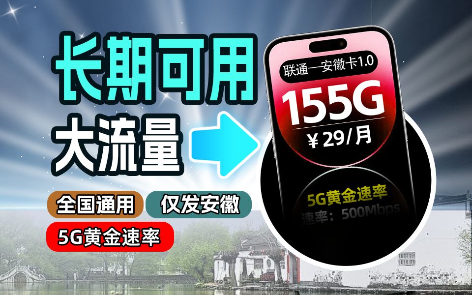 【安徽】“安徽人手一个”“主要是流量用不完”哔哩哔哩bilibili