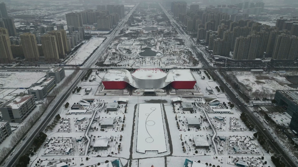 许昌中央公园雪景