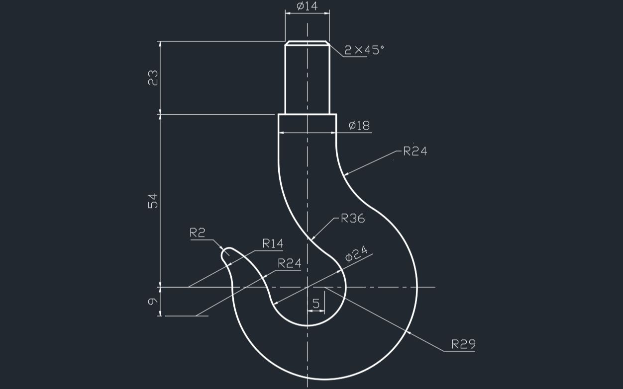 CAD钩子用solidworks绘制哔哩哔哩bilibili