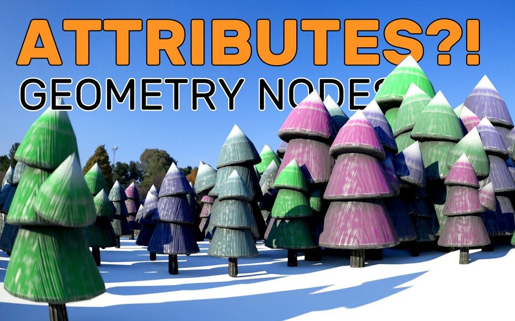 93 教程 geometry nodes 101 属性_哔哩哔哩 (゜-゜)つロ 干杯~-bili