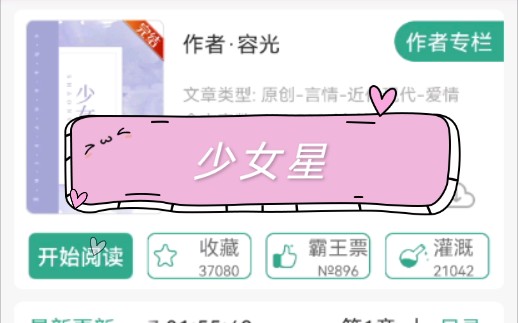 校园言情小说推荐少女星作者容光