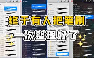 Download Video: 【procreate笔刷/ps/画世界pro/画世界】费心整理，萌新必备全套笔刷素材无偿分享！