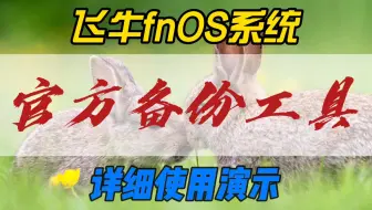 飞牛fnOS系统官方备份工具详细使用演示~