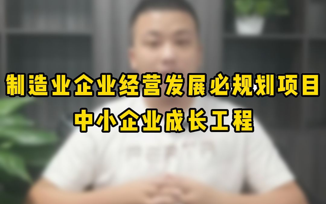 中小企业成长工程项目是什么?有哪些好处?哔哩哔哩bilibili