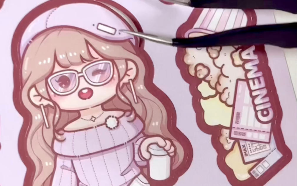 小麻薯时尚少女手帐排版