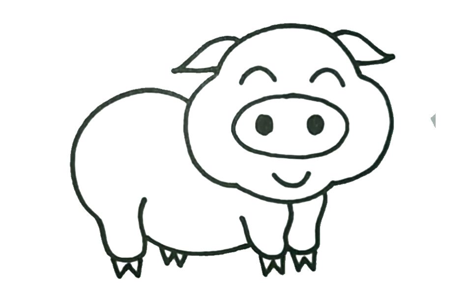 猪小胖简笔画图片