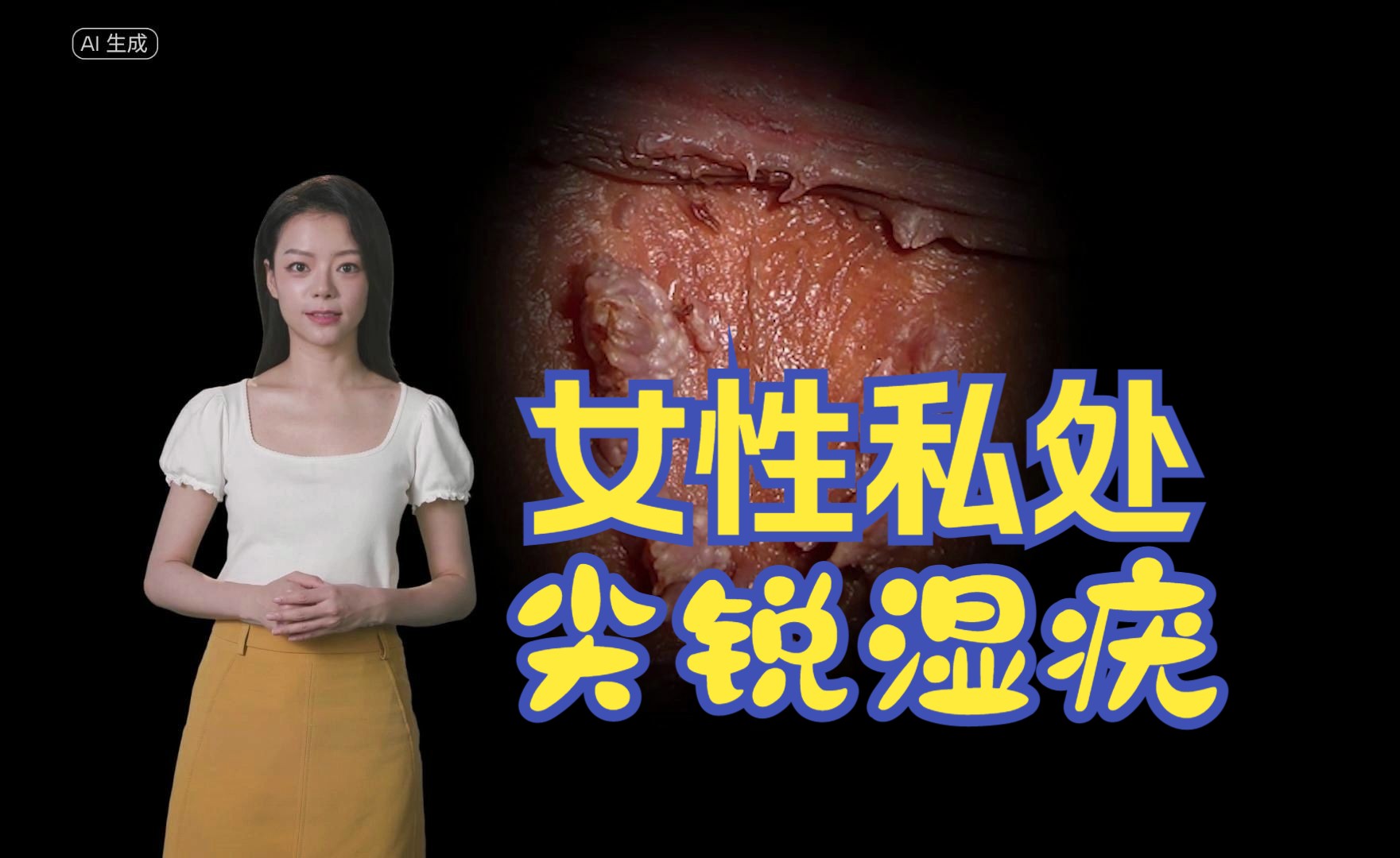 女性会阴,阴唇系带尖锐湿疣症状图片 