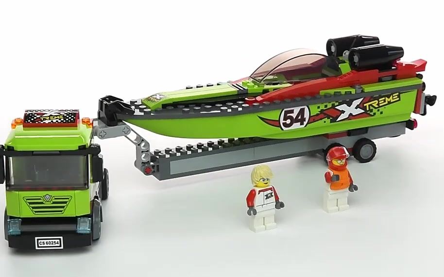 乐高城市 60254竞赛船运输车 速度构建