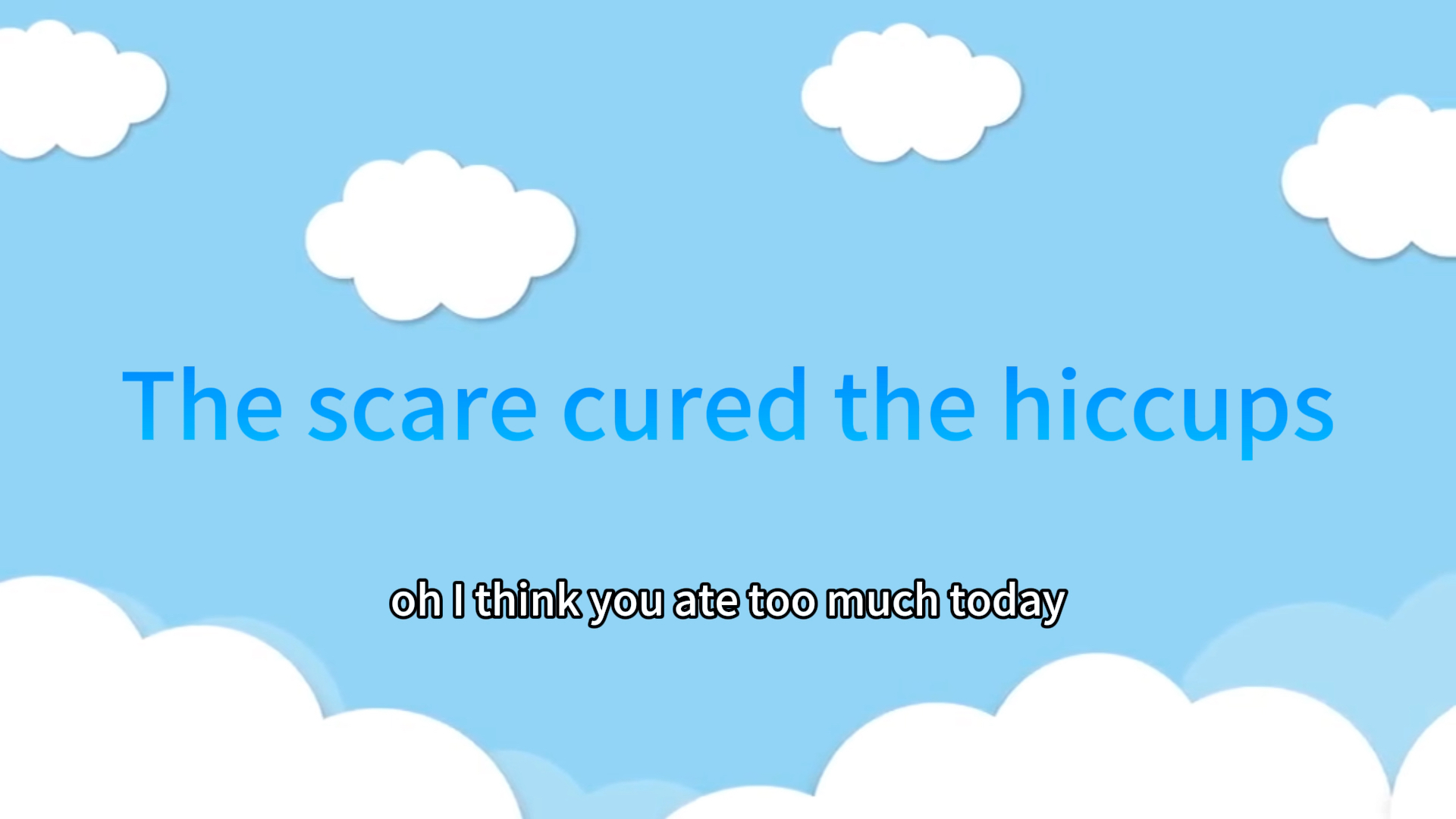 the scare cured the hiccups