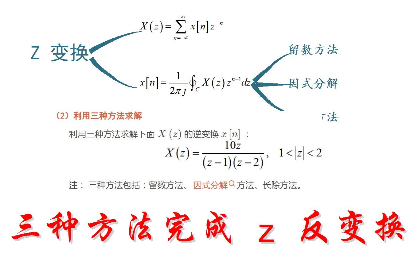 三种方法完成 Z 反变换哔哩哔哩bilibili