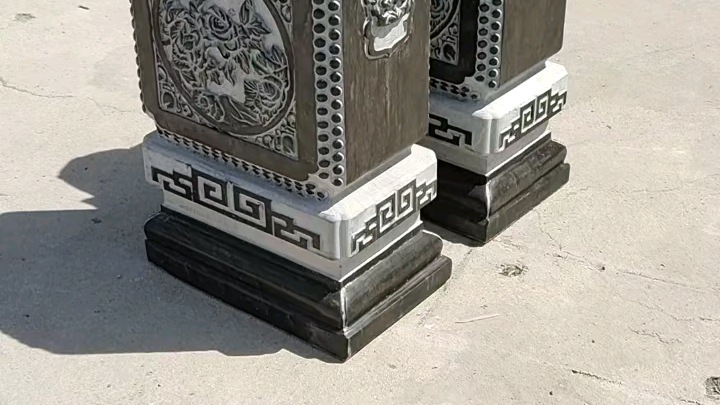 客户定制青石方形门墩儿石抱鼓石