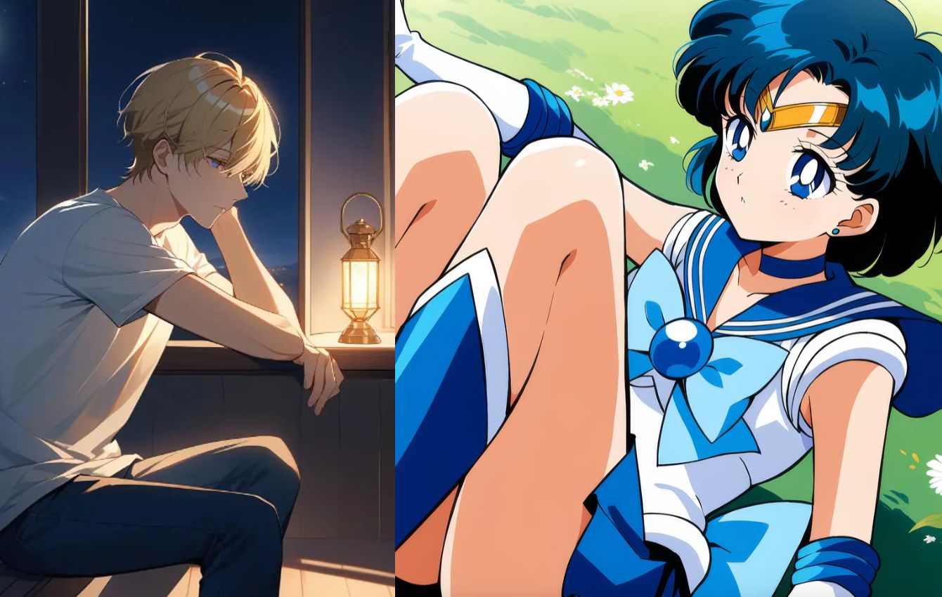 【性转】男生变身美少女战士 05 水野亚美(水兵水星)