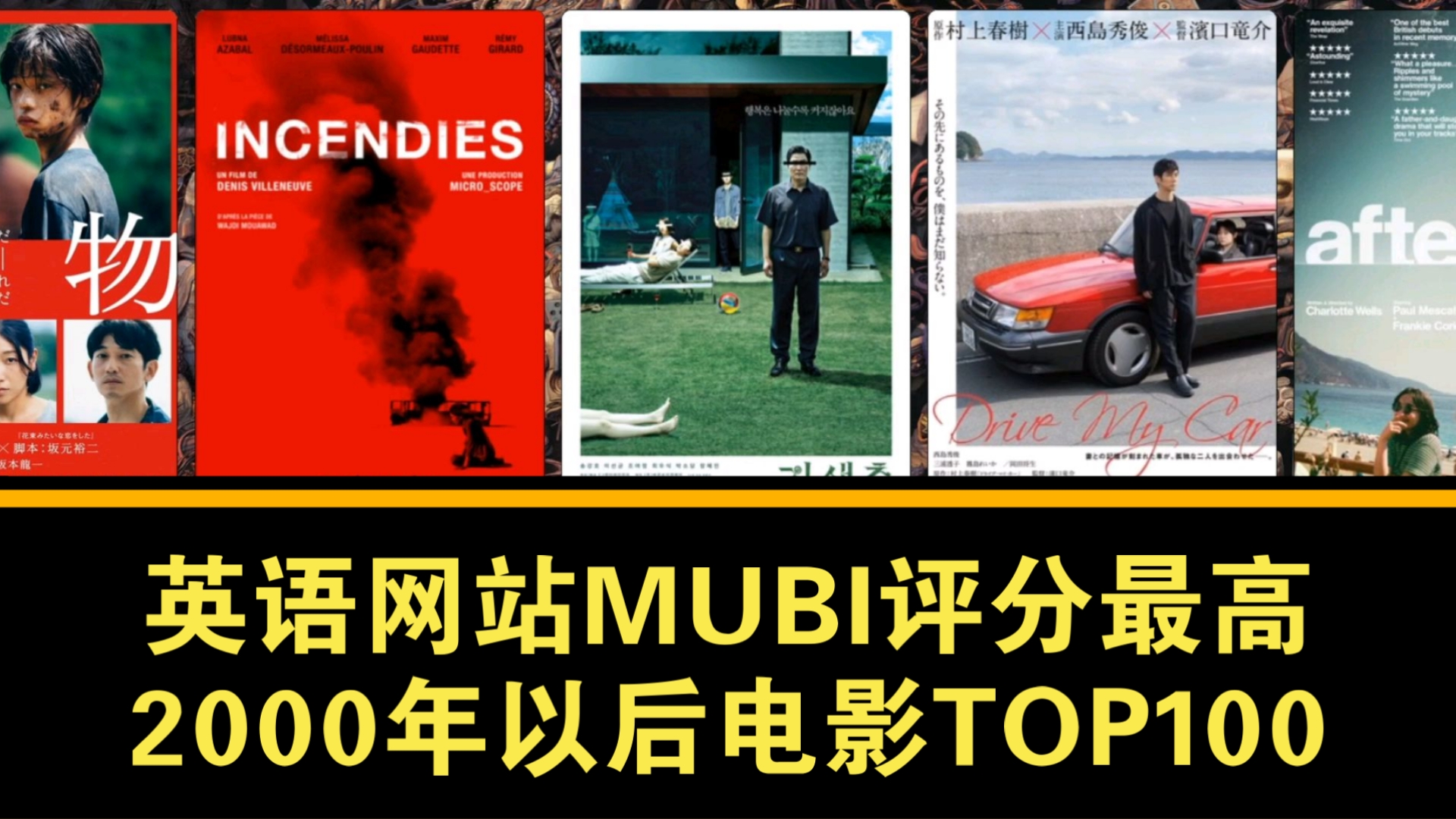 英语网站MUBI评分最高的电影TOP100(2000年以后)哔哩哔哩bilibili