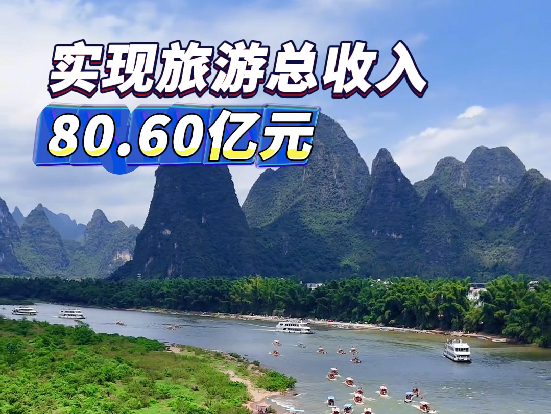 #桂林 厉害了!2024年国庆节假日期间桂林共接待游客716.19万人次,实现旅游总收入80.60亿元.哔哩哔哩bilibili