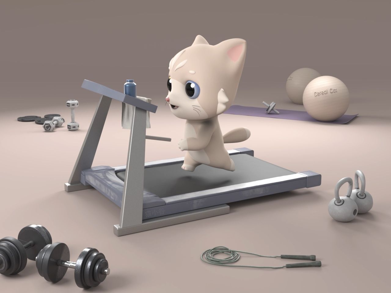 你们的健身小猫咪开始营业啦!