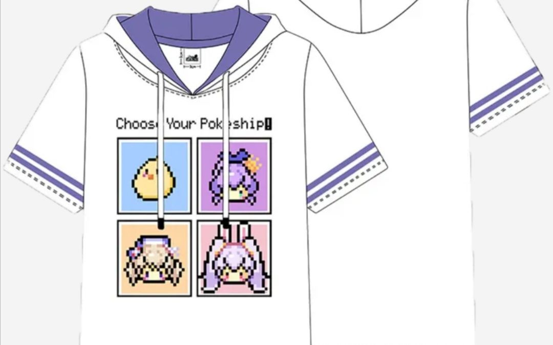 开箱碧蓝航线角色像素连帽t恤开箱